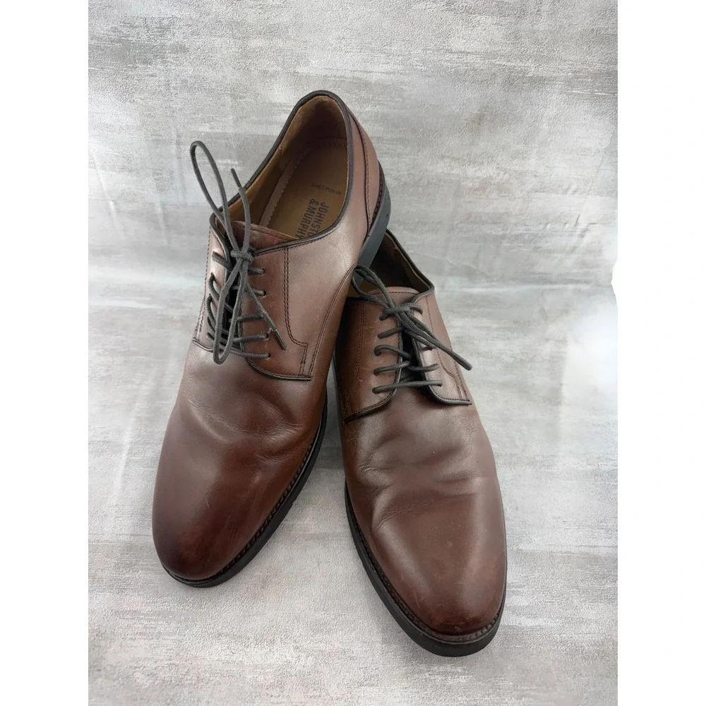 Johnston & Murphy Men Brown Leather Derby Dress Shoes 20-3912 Size 12M